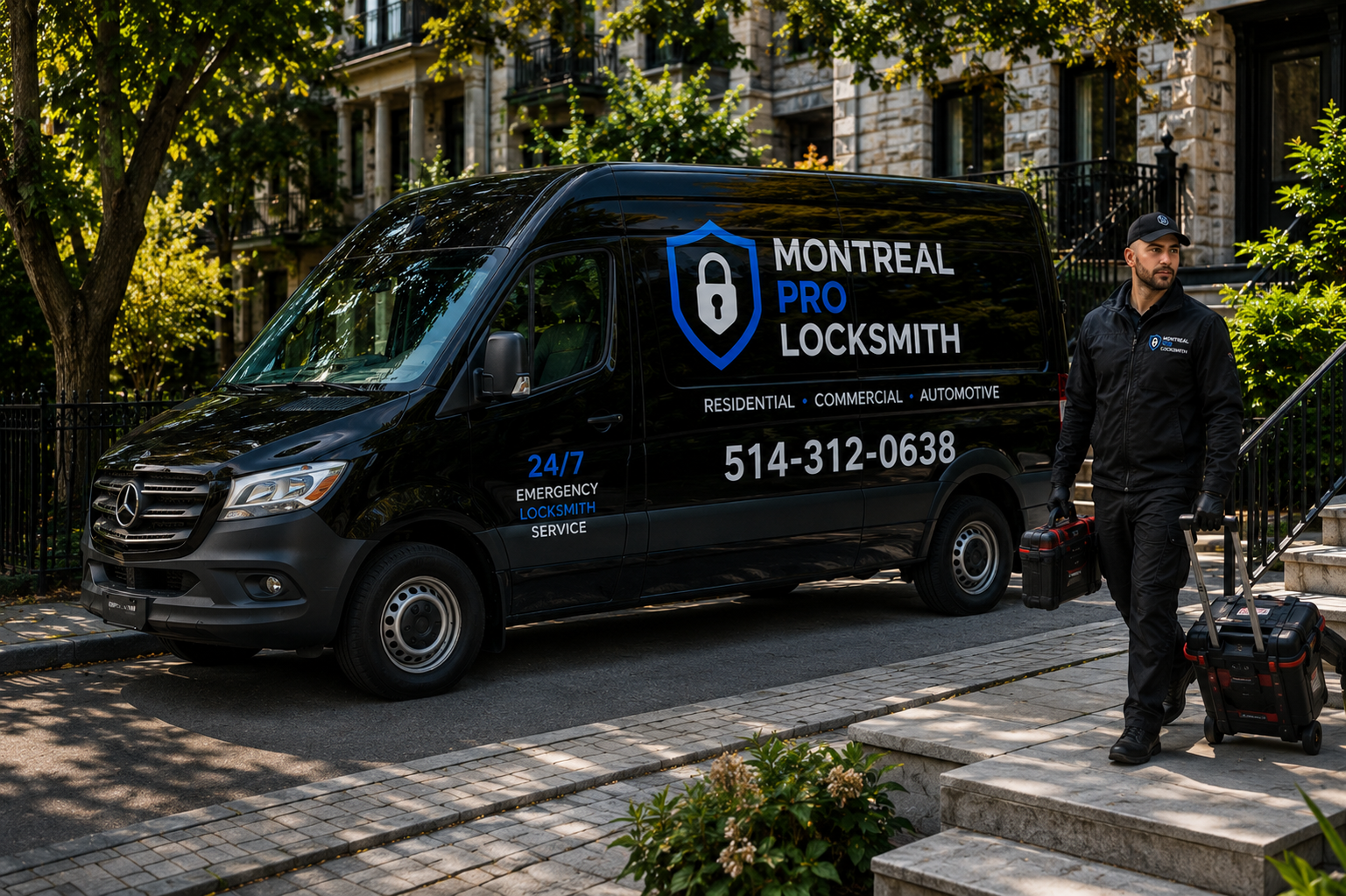 Serrurier mobile à Montréal avec camion de service 24/7